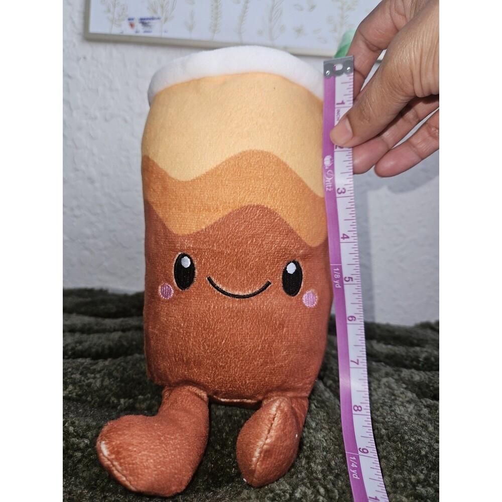 Cute Boba Bubble Tea Plush 9" Brown Milk Tea Cup Stuffed Toy Kawaii